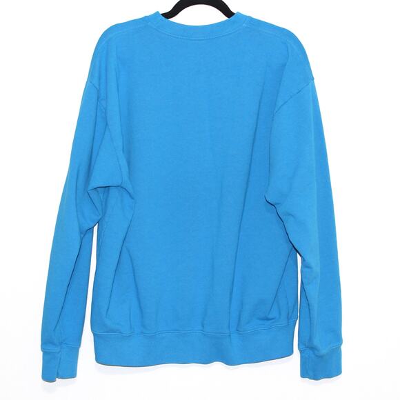 Sporty & Rich Plain Bright Blue Crewneck Sweatshirt Pullover Size Large - Picture 5 of 7